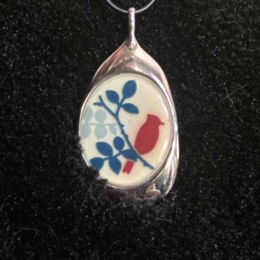 IMODI Vintage Bird on a Branch Charm Pendant